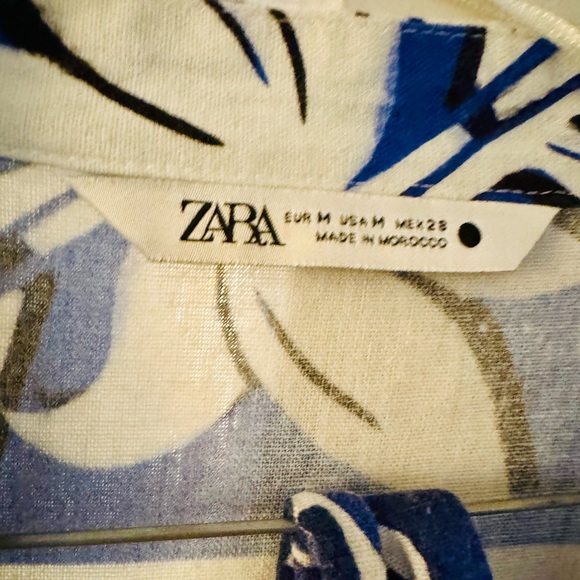 Zara Abstract Blue and White Dress - Picture 2 of 2